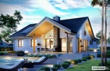 Projekt domu z możliwością adaptacji poddasza Projekt domu z możliwością adaptacji poddasza