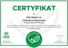 PGE Obrót z certyfikatem "Zielone Biuro" PGE Obrót z certyfikatem "Zielone Biuro"