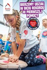 Pobij rekord w udzielaniu pierwszej pomocy wspólnie z NoVa Park i WOŚP Pobij rekord w udzielaniu pierwszej pomocy wspólnie z NoVa Park i WOŚP