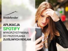 Aplikacja Spotify wykorzystywana do przesyłania złośliwych reklam. Aplikacja Spotify wykorzystywana do przesyłania złośliwych reklam.
