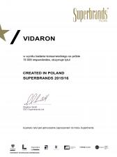 Vidaron z prestiżowym tytułem Superbrands! Vidaron z prestiżowym tytułem Superbrands!