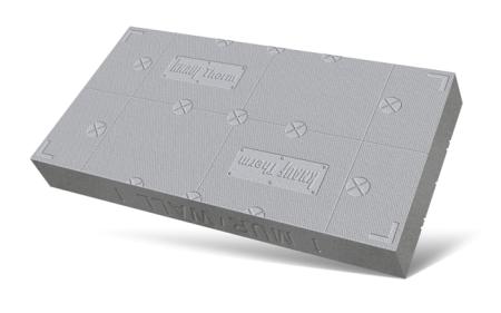 Na spodzie płyty ETIXX oznaczono punkty osadzania talerzy mocujących Fot. Knauf Therm