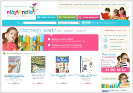 Projekt graficzny sklepu internetowego Nibylandia