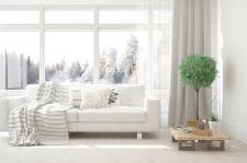 Przytulne wnętrze w zimowym klimacie