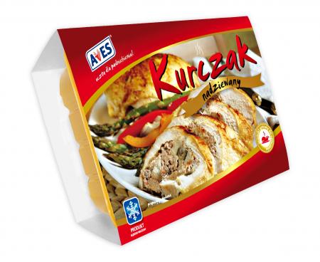 Kurczak nadziewany firmy Aves- w estetycznym opakowaniu. Fot. Aves Sp. z o.o.