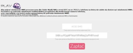 Strona na której wyłudzane są sms premium
