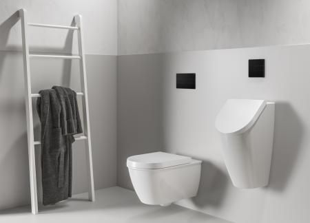 Zastosowanie przedścianki o obniżonej wysokości, pozwala łatwo zabudować stelaż bez ingerencji w str