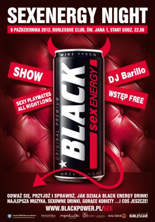 Sex Energy Night by BLACK Energy Drink w Klubie Burlesque w Krakowie już 6 października!