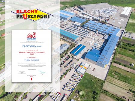 Blachy Pruszyński - Ambasador Polskie Gospodarki 2020r.
