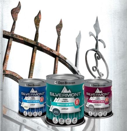 Antykorozyjna farba do metali żelaznych Silvermont. Fot. Den Braven