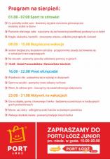 Wakacje na sportowo, czyli sierpień w Porcie Łódź Junior