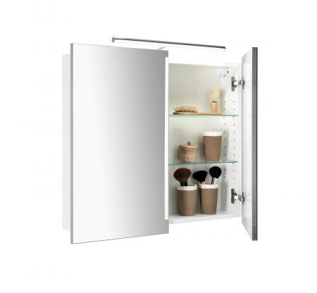 Lustrzana szafka dwudrzwiowa z oświetleniem