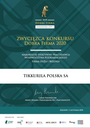 Tikkurila Najbardziej Efektywny Pracodawca