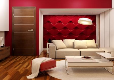 Drzwi ARGENT w kolorze Kongo  w aranżacji inspirowanej modernizmem