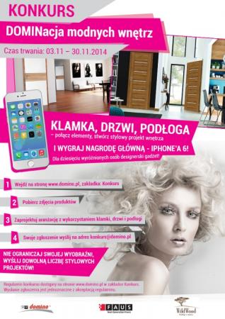 Plakat konkursu DOMINacja modnych wnętrz