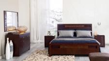 Mahoniowe łóżko z kolekcji Malaga