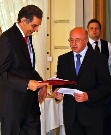 Paweł Mietlicki i Ambasador Królestwa Maroko Moha Ouali Tagma