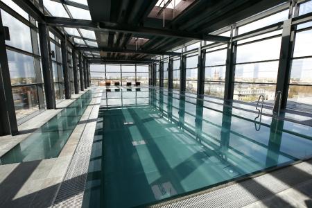 Oszklony basen andel's Hotel Łódź w XIX w. był zbiornikiem przeciwpożarowym.