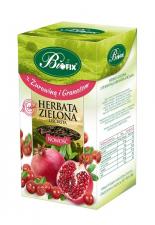 Zielona herbata liściasta z granatem i żurawiną