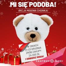 Zdobądź pluszaka z misiowej choinki w akcji Centrum Janki