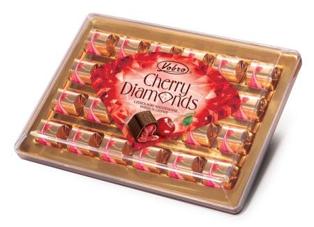 czekoladki VOBRO (www.vobro.pl) cherry diamonds 3D