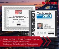 Marka WICONA z nagrodą Budowlana Firma Roku i Osobowość Roku, dla Huberta Wiśniewskiego