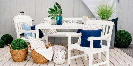 Aranżacja tarasu z użyciem mebli Odense DLH   Fot: DLH