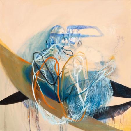 Barok 4, 2017, akryl, olej, płótno, 130x130 cm