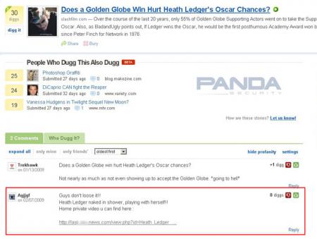 Złośliwe oprogramowanie na stronie Digg.com
