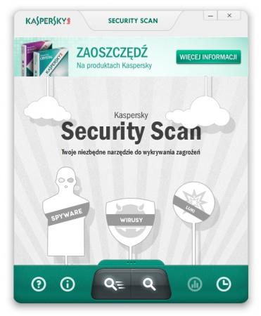 Interfejs programu Kaspersky Security Scan