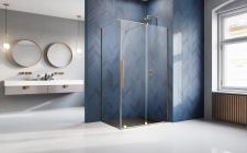 Złote kabiny prysznicowe