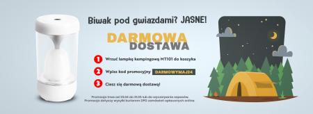 Biwak pod gwiazdami i darmowa dostawa - lampka kempingowa Montis